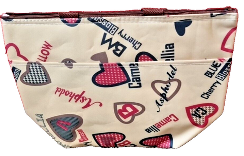 Adorable Camellia Insulated Cherry Lunch Bag Tote for Office, Picnic Travel