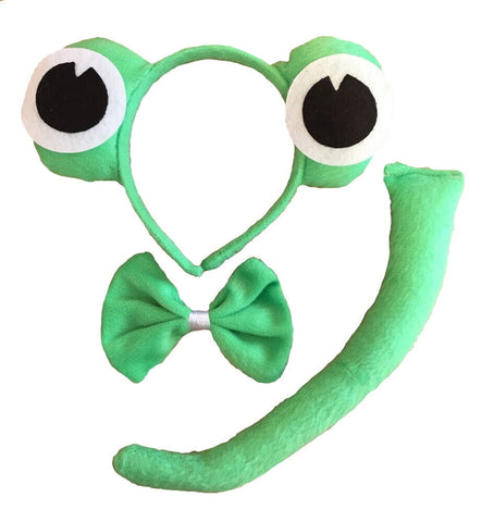 FROG COSTUME SET FOR GIRLS BOYS KIDS EYES TAIL BOWTIE HALLOWEEN COSPLAY DRESS UP