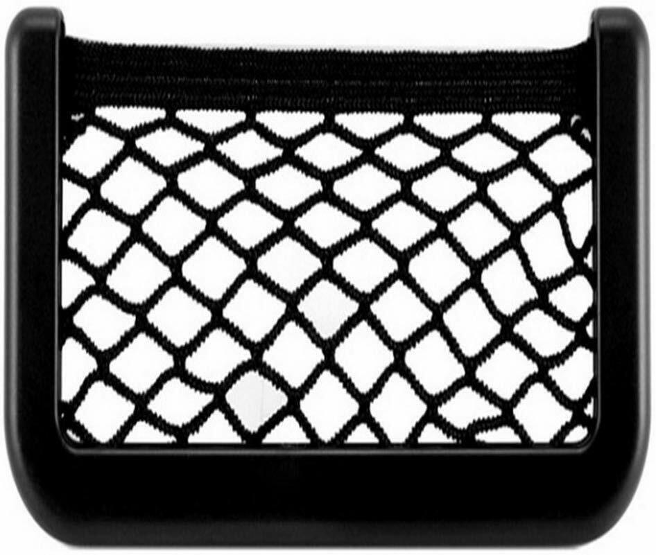 Car String Bag Pocket Storage Organizer, Hard Black Plastic with Strong Net
