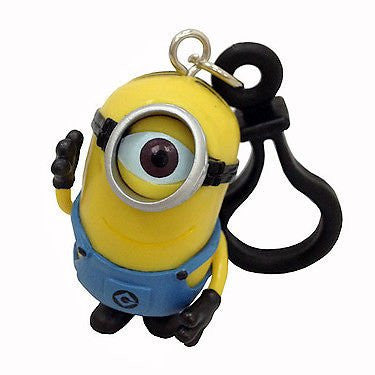 Despicable Me 2 ~ Bag Clips / Keyring ~ Approx: 2" Mini Minion