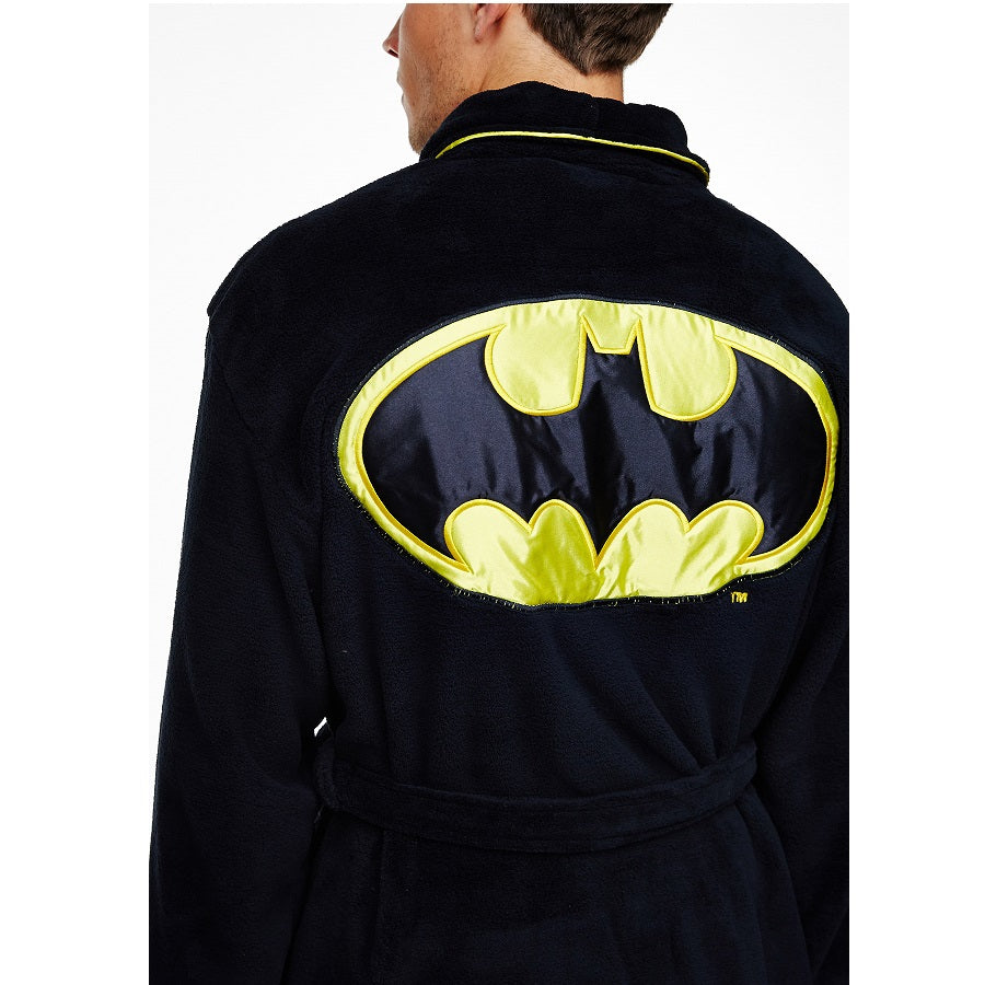 DC Comics Batman Men's Bathrobe Dressing Gown Back