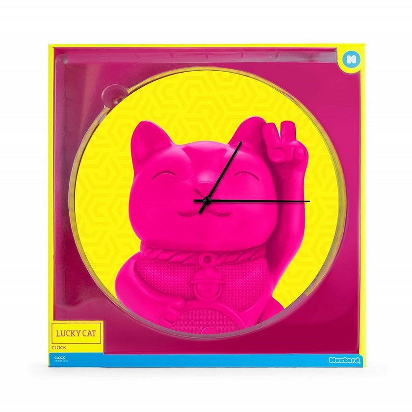 Lucky Cat Glass Wall Clock Box