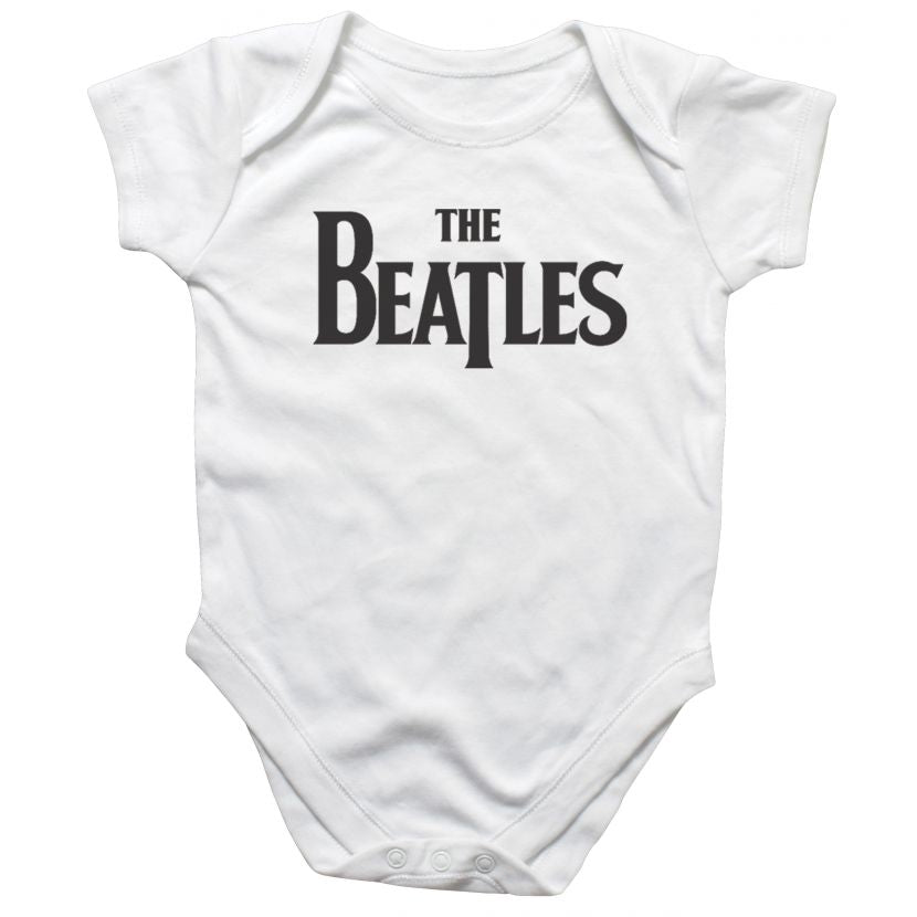 The Beatles Classic Logo Short Sleeve Baby Bodysuit