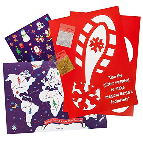 Santa's Footprints Sticker & Stencil Kit