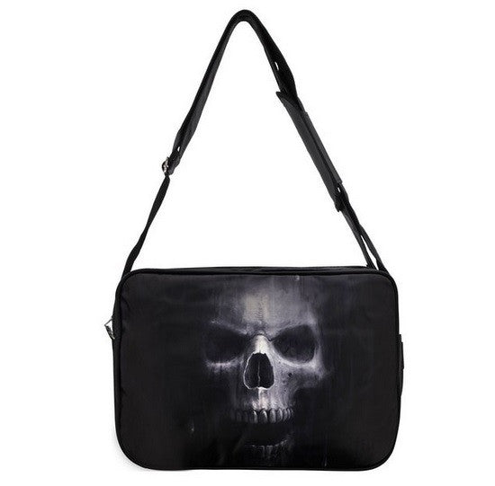 Anne Stokes 'The Watcher' Skull Art Black Side Bag
