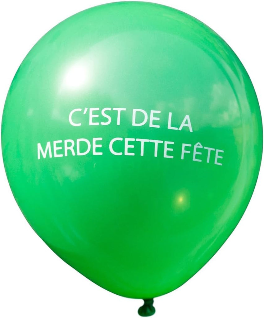 FRENCH Language Balloons for an Abusive Rude and Vulgar Birthday Party FUN JOKES