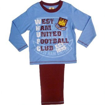 Beautiful WEST HAM UNITED FC Pyjamas - Boys Size 5-6 Years Old