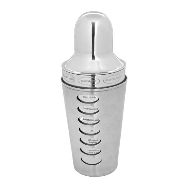Stainless Steel Recipe Cocktail Shaker
