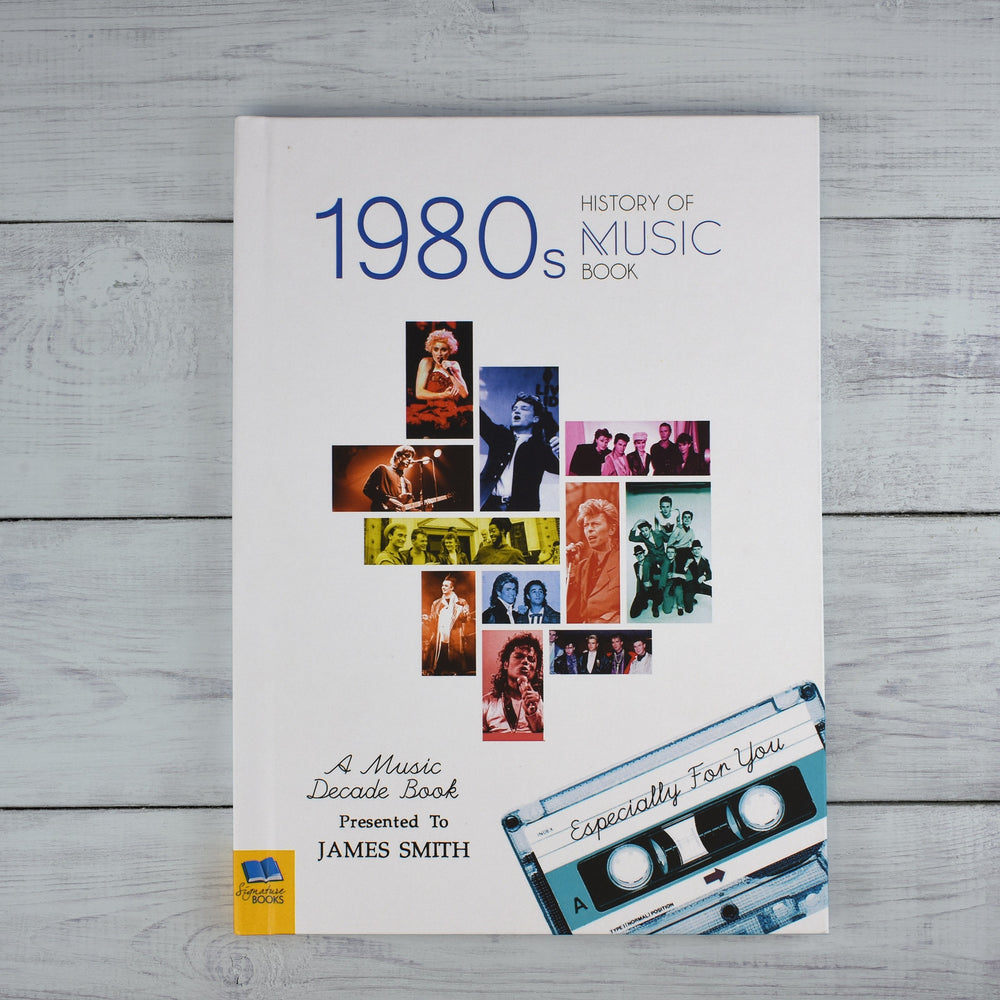 Personalised 1980's History Of Music Book
