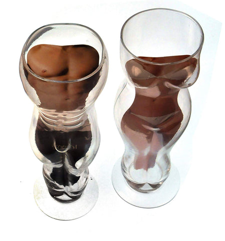 Sexy Body Beer Glasses - Male & Female Torso Glasses