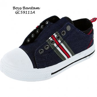 Boys Fantastic 'Oakland Bay CA' Canvas Trainers. Navy/Red/white. MJ4088 OCA