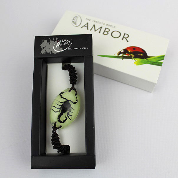 Real Insect 'Black Scorpion' Glow Bracelet