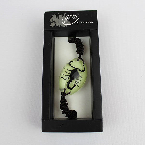 Real Insect 'Black Scorpion' Glow Bracelet