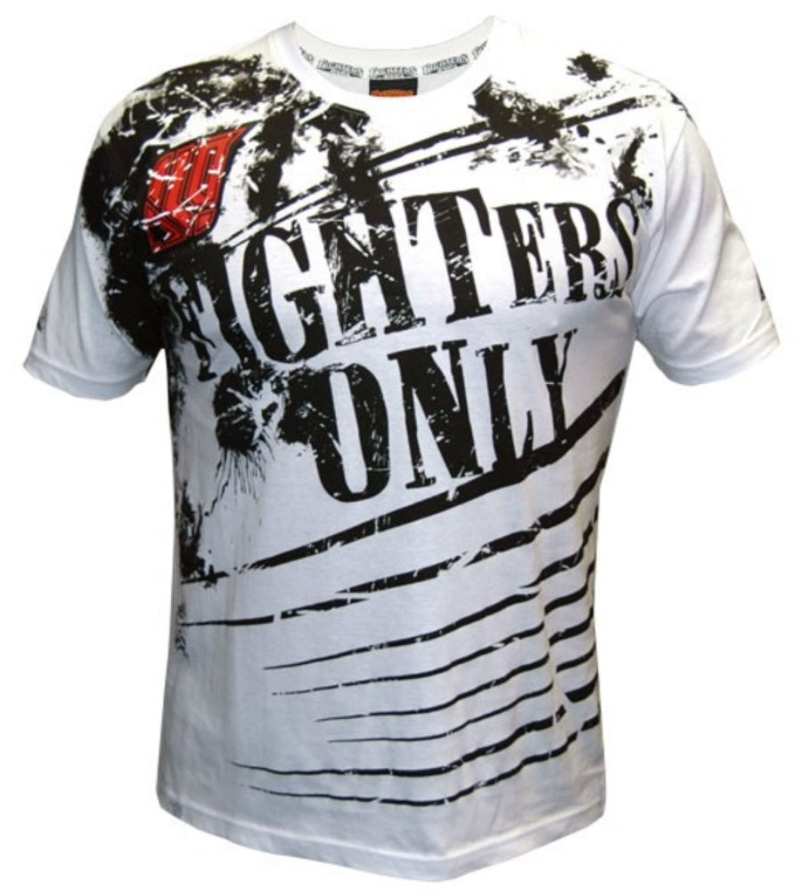 Fighters Only White Splatter MMA T-Shirt