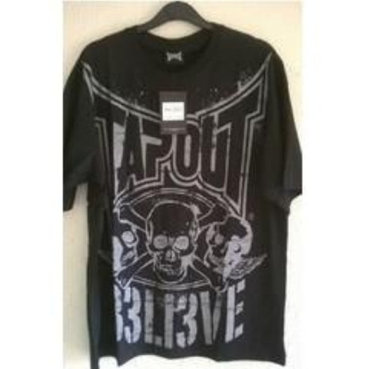 Tapout Short Sleeve Believe Black T-Shirt - Large