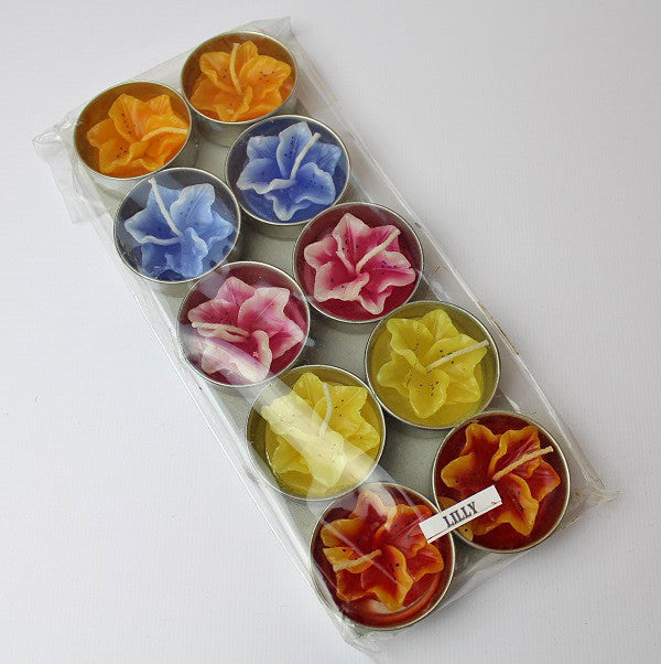 Set of 10 Lily Scented Tealight Candles