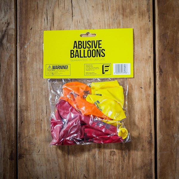 abusive party balloons in a packet