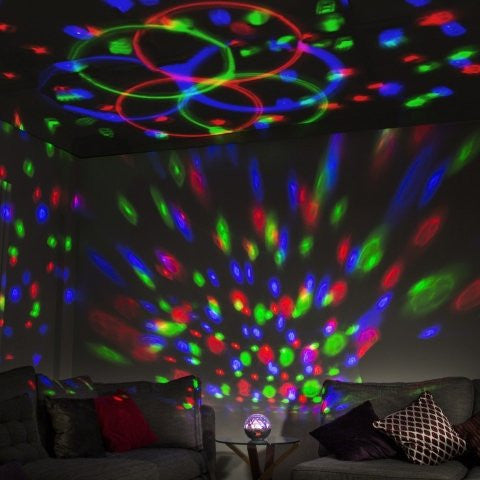 bluetooth disco ball speaker light up on the walls