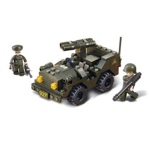 Sluban - Army - Double Barrelled Gun Vehicle Building Bricks Set