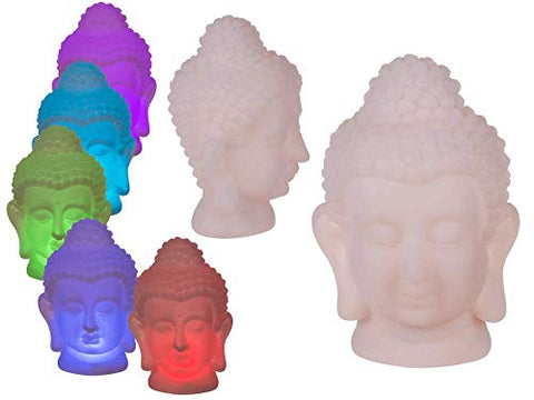 LED Light Colour Changing Thai Buddha Head Home Decoration Nightlight Gift 17cm
