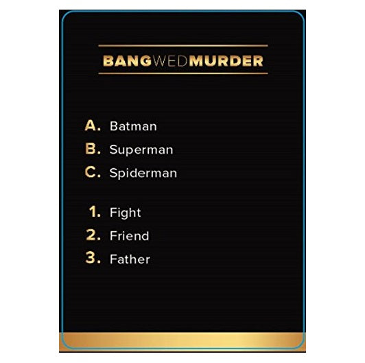 Bang, Wed, Murder - Adult Party Game