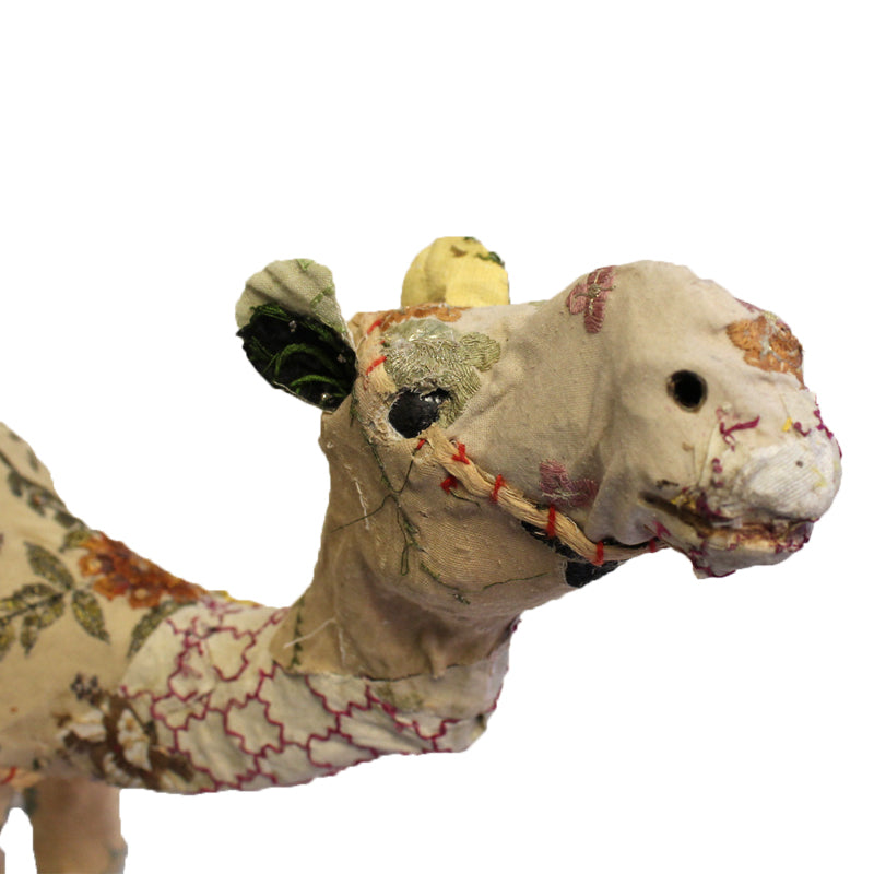 Giant Beige Sari Rascal Camel Figurine