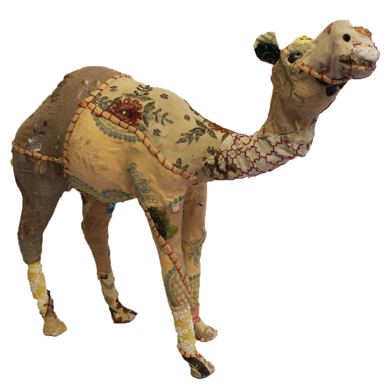Giant Beige Sari Rascal Camel Figurine
