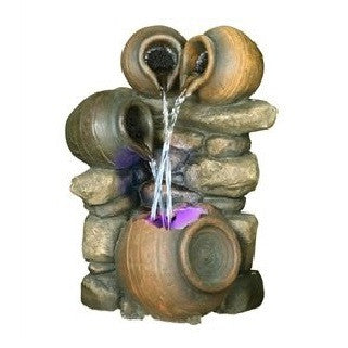 Carafe Cascade Fountain Water Feature with Multi-Colour LED