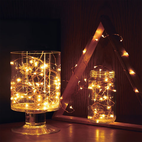 Copper String Lights or Firefly String Lights that are LED String Lights