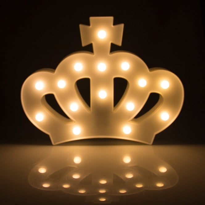 White LED Crown Marquee Light Box 