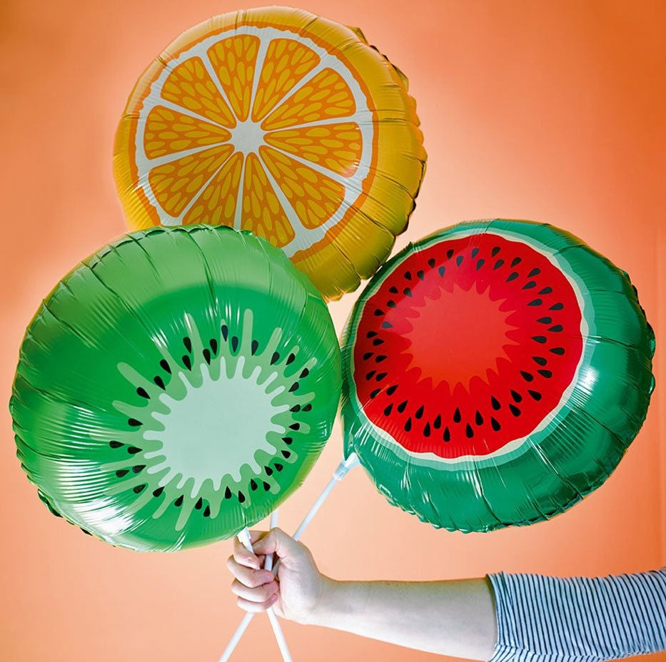 Orange Kiwi Watermelon Fruit Balloons by Talking Tables