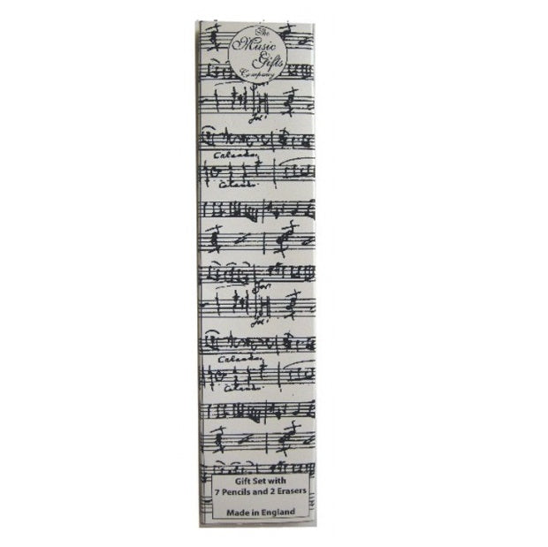 Musical Pencils & Erasers Gift Set Box