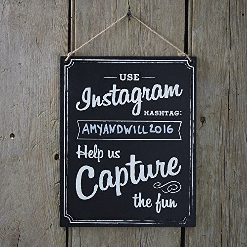 Instagram Hashtag Hanging Wooden Sign