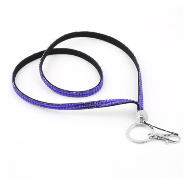 sparkly lanyards Rhinestone Lanyard in Purple