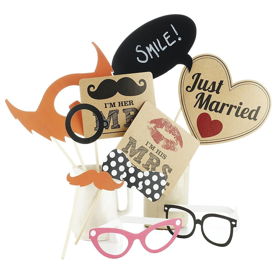 Just Married Photo Booth Kit by Ginger Ray
