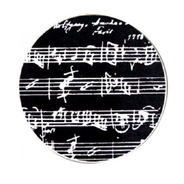 Music Manuscript Black Mugmats Coasters Set of 2
