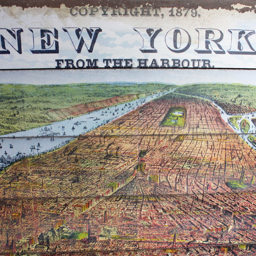 New York Wooden Panel Wall Art