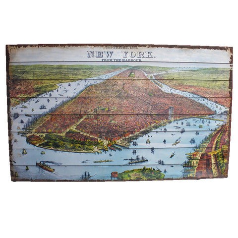 New York Wooden Panel Wall Art