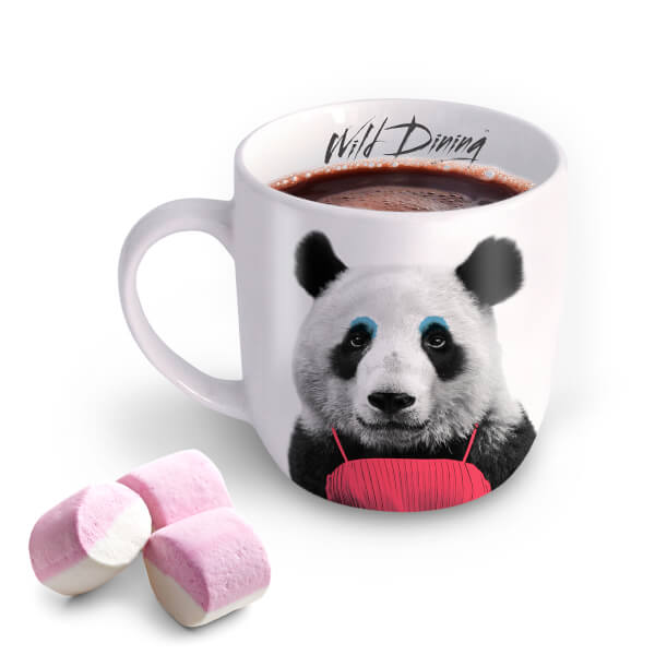 Wild Dining Patricia Panda Ceramic Mug with Treats