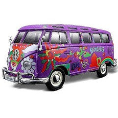 Volkswagen Van Samba 'Hippie Line' flower power Purple - 1:25