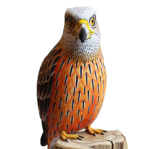 Red Kite Bird On Wooden Log 30cm