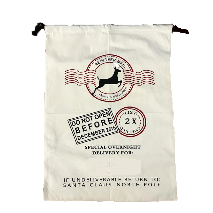 Reindeer Mail Cotton Santa Sack