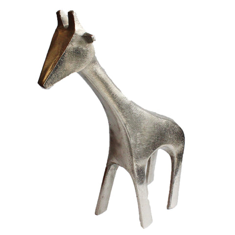 Silver Nickel Giraffe Figurine