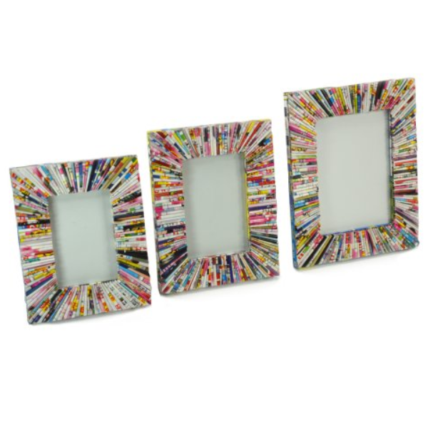 Multicolour Paper Photo Frame 6" x 4"