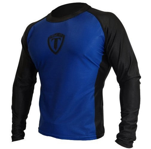 Torque Men's Rash Guard Long Sleeve Black/Blue Top