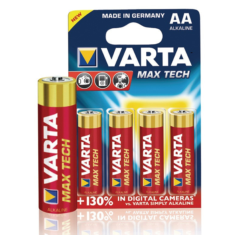Varta AA/LR6 1.5 V Max Tech Alkaline Battery (4 Blister)