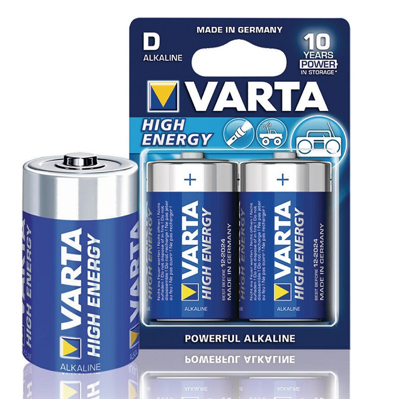 Varta D/LR20 1.5 V High Energy Alkaline Battery (2 Blister)