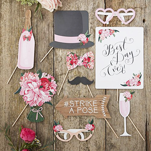 Vintage Style Wedding Photo Booth Props 