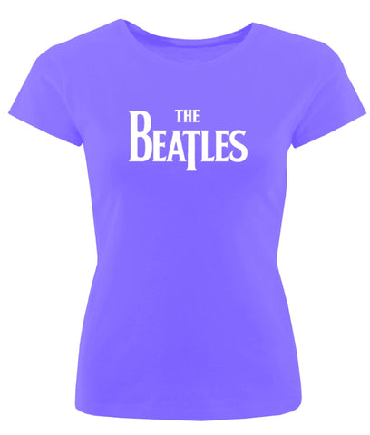 Edit Official Ladies Fitted The Beatles 'Logo' t-shirt in heather purple