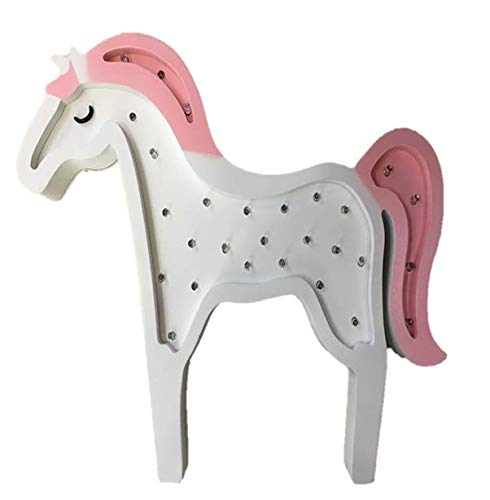 wooden white unicorn night light